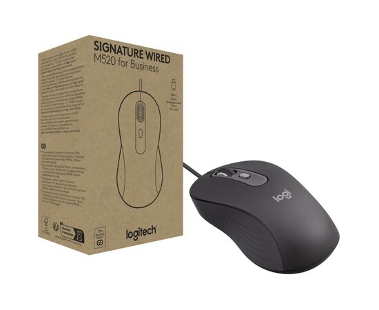Мишка Logitech Signature M520 for Business USB-C Graphite (910-007511)