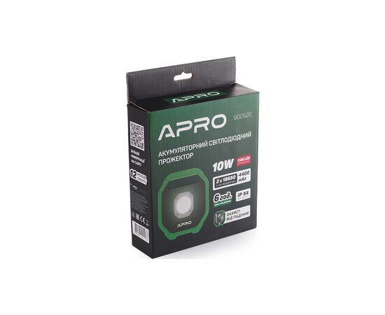 Фонарь APRO акумуляторний 10 Вт (2х18650 Li-ion 4400 мАг) (900520), изображение 10 Фонарь APRO акумуляторний 10 Вт (2х18650 Li-ion 4400 мАг) (900520), изображение 10