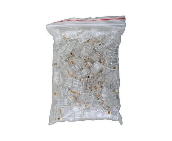 Коннектор RJ45 cat.5e UTP 8P8C, сквозные отверстия, 100шт/пак Kingda (KD-PG8032-C5E/100)