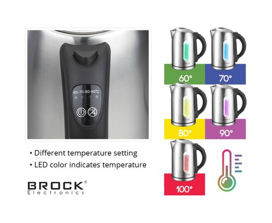 Электрочайник Brock WK 2302 D, изображение 6 Электрочайник Brock WK 2302 D, изображение 6