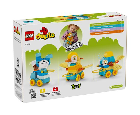 Конструктор LEGO DUPLO Тварини на колесах 3 в 1 (10448-), зображення 7 Конструктор LEGO DUPLO Тварини на колесах 3 в 1 (10448-), зображення 7