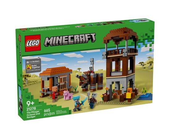 Конструктор LEGO Minecraft Аванпост розбійників та спустошувач (21278)