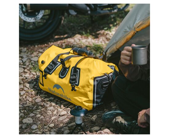 Сумка дорожная Naturehike Водонепроникна CNK2450XB015, 90 л, жовта (6975641883722), изображение 5 Сумка дорожная Naturehike Водонепроникна CNK2450XB015, 90 л, жовта (6975641883722), изображение 5