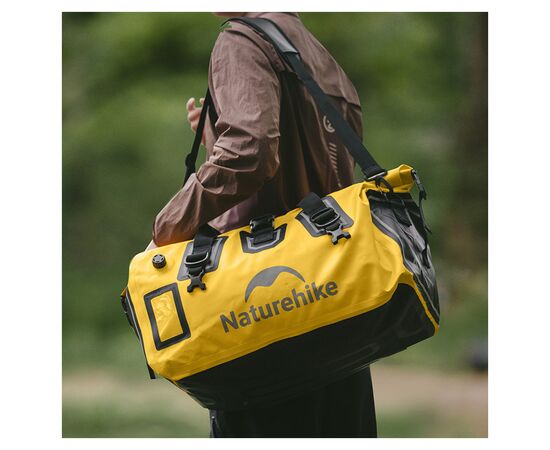 Сумка дорожная Naturehike Водонепроникна CNK2450XB015, 90 л, жовта (6975641883722), изображение 6 Сумка дорожная Naturehike Водонепроникна CNK2450XB015, 90 л, жовта (6975641883722), изображение 6