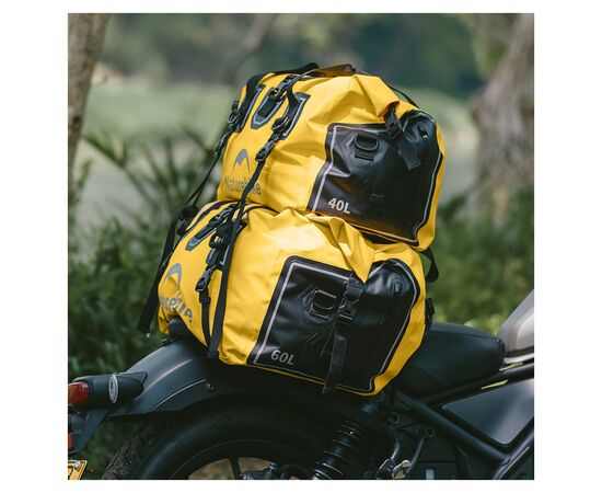 Сумка дорожная Naturehike Водонепроникна CNK2450XB015, 90 л, жовта (6975641883722), изображение 7 Сумка дорожная Naturehike Водонепроникна CNK2450XB015, 90 л, жовта (6975641883722), изображение 7