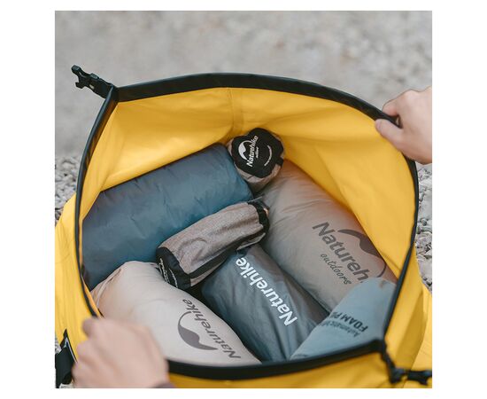 Сумка дорожная Naturehike Водонепроникна CNK2450XB015, 90 л, жовта (6975641883722), изображение 8 Сумка дорожная Naturehike Водонепроникна CNK2450XB015, 90 л, жовта (6975641883722), изображение 8