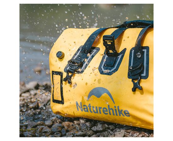 Сумка дорожная Naturehike Водонепроникна CNK2450XB015, 90 л, жовта (6975641883722), изображение 9 Сумка дорожная Naturehike Водонепроникна CNK2450XB015, 90 л, жовта (6975641883722), изображение 9
