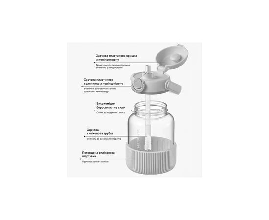 Бутылка для воды Buydeem DG78 800 мл Oats White (DG78-OW), изображение 7 Бутылка для воды Buydeem DG78 800 мл Oats White (DG78-OW), изображение 7