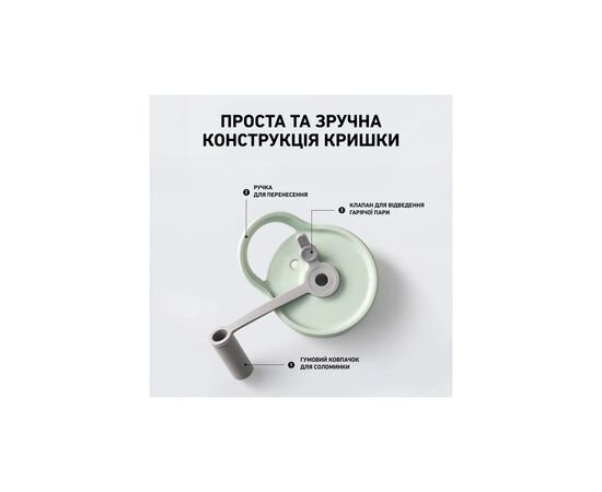 Бутылка для воды Buydeem CD1017 500 мл Cozy Greenish (CD1017-CG), изображение 4 Бутылка для воды Buydeem CD1017 500 мл Cozy Greenish (CD1017-CG), изображение 4