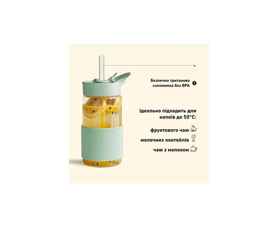 Бутылка для воды Buydeem CD1017 500 мл Cozy Greenish (CD1017-CG), изображение 6 Бутылка для воды Buydeem CD1017 500 мл Cozy Greenish (CD1017-CG), изображение 6