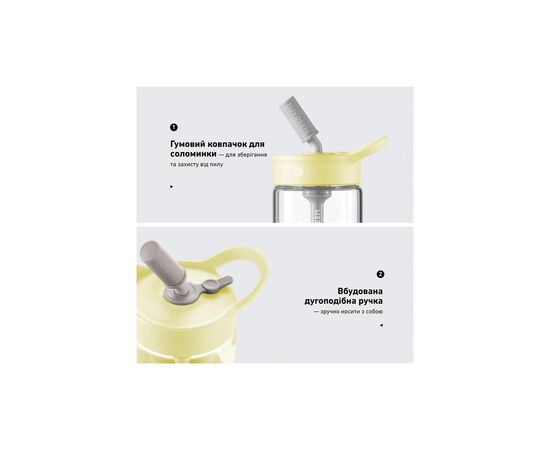 Бутылка для воды Buydeem CD1017 500 мл Mellow Yellow (CD1017-MY), изображение 8 Бутылка для воды Buydeem CD1017 500 мл Mellow Yellow (CD1017-MY), изображение 8