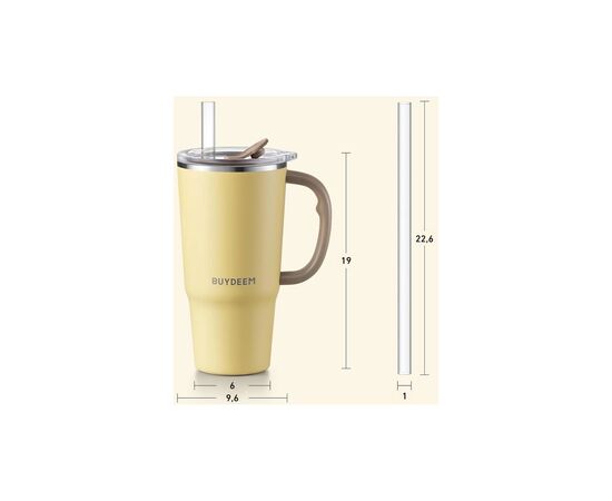 Термокружка Buydeem DS57 700 мл Mellow Yellow (DS57-MY), изображение 3 Термокружка Buydeem DS57 700 мл Mellow Yellow (DS57-MY), изображение 3