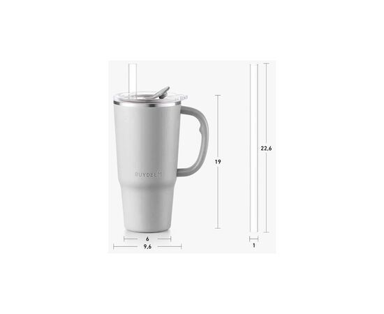 Термокружка Buydeem DS57 700 мл Oats White (DS57-OW), изображение 3 Термокружка Buydeem DS57 700 мл Oats White (DS57-OW), изображение 3