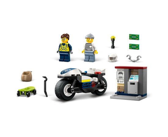 Конструктор LEGO City Преследование на полицейском мотоцикле (60455), изображение 5 Конструктор LEGO City Преследование на полицейском мотоцикле (60455), изображение 5
