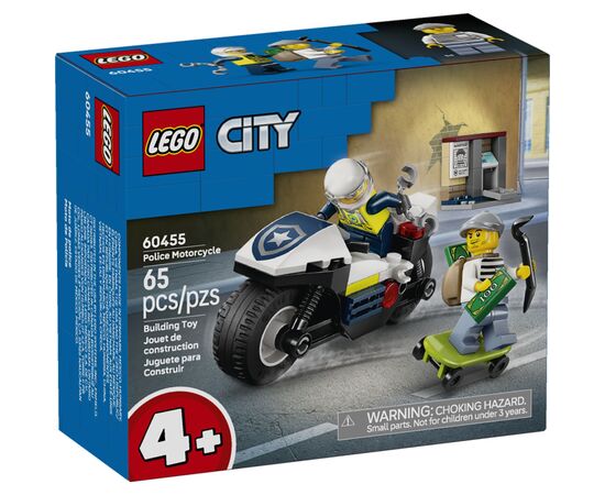 Конструктор LEGO City Переслідування на поліцейському мотоциклі (60455)
