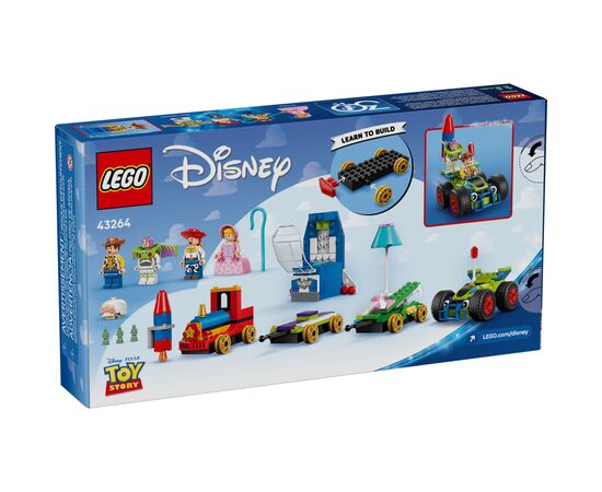 Конструктор LEGO Disney и Pixar Празднование из Истории игрушек: поезд и авто для гонок (43264), изображение 7 Конструктор LEGO Disney и Pixar Празднование из Истории игрушек: поезд и авто для гонок (43264), изображение 7