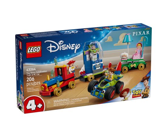 Конструктор LEGO Disney и Pixar Празднование из Истории игрушек: поезд и авто для гонок (43264)