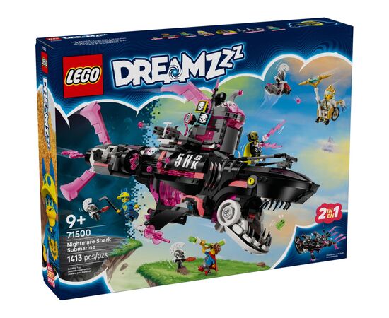 Конструктор LEGO DREAMZzz Ужасная подводная лодка «Акула» (71500)