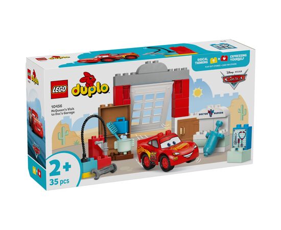 Конструктор LEGO DUPLO Disney та Pixar Тачки Візит МакКвіна в гараж Дока (10456)