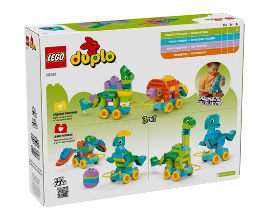 Конструктор LEGO DUPLO Динозаври на колесах 3 в 1 (10451), зображення 8 Конструктор LEGO DUPLO Динозаври на колесах 3 в 1 (10451), зображення 8