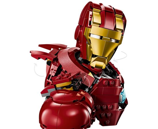 Конструктор LEGO Marvel Погруддя Залізної Людини MK4 (76327), зображення 3 Конструктор LEGO Marvel Погруддя Залізної Людини MK4 (76327), зображення 3