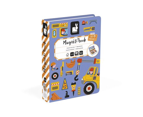 Развивающая игрушка Janod Магнитная книга Строительство 70 элементов (J02526), изображение 2 Развивающая игрушка Janod Магнитная книга Строительство 70 элементов (J02526), изображение 2