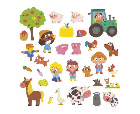 Развивающая игрушка Janod Магнитные истории Ферма 30 элементов (J05451), изображение 6 Развивающая игрушка Janod Магнитные истории Ферма 30 элементов (J05451), изображение 6
