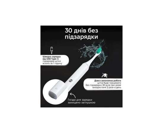 Электрическая зубная щетка Xiaomi Aurora T2 White, изображение 3 Электрическая зубная щетка Xiaomi Aurora T2 White, изображение 3