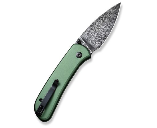 Нож Civivi Qubit, Green Aluminum, Damascus (C22030E-DS1), изображение 3 Нож Civivi Qubit, Green Aluminum, Damascus (C22030E-DS1), изображение 3