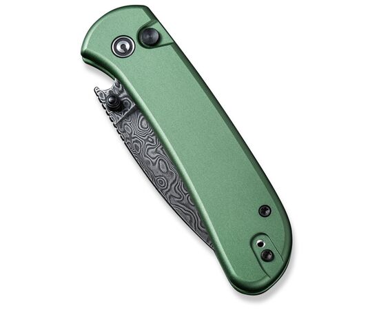 Нож Civivi Qubit, Green Aluminum, Damascus (C22030E-DS1), изображение 6 Нож Civivi Qubit, Green Aluminum, Damascus (C22030E-DS1), изображение 6