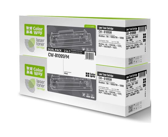 Картридж ColorWay Brother TN1095 HL-1202/DCP-1602 DUAL PACK 2x1,5K (CW-B1095FM)
