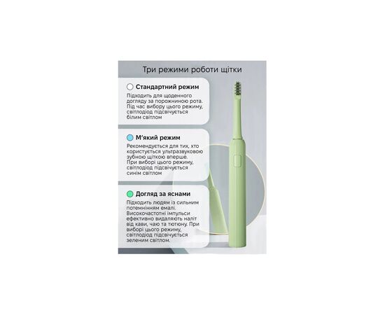 Електрична зубна щітка Xiaomi Mint5 Sonik Green (MINT5-G), зображення 3