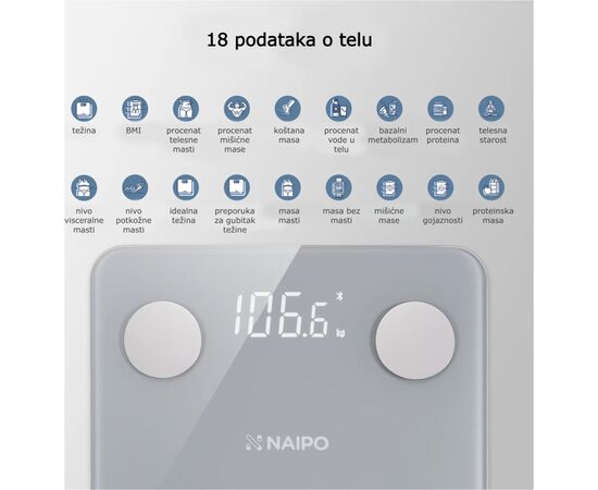 Весы напольные NAIPO NP-BS01, изображение 5 Весы напольные NAIPO NP-BS01, изображение 5