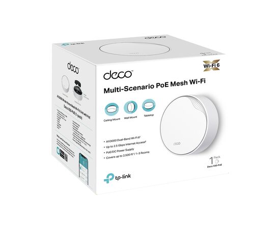 Точка доступа Wi-Fi TP-Link DECO-X50-POE-2-PACK, изображение 12 Точка доступа Wi-Fi TP-Link DECO-X50-POE-2-PACK, изображение 12