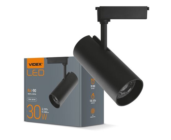 Светильник Videx LED 30W 4100K черный (VL-TR04-304B), изображение 5 Светильник Videx LED 30W 4100K черный (VL-TR04-304B), изображение 5