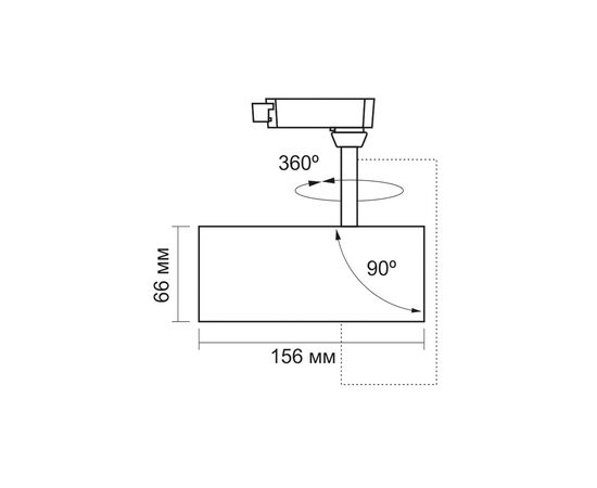Светильник Videx LED 30W 4100K черный (VL-TR04-304B), изображение 6 Светильник Videx LED 30W 4100K черный (VL-TR04-304B), изображение 6