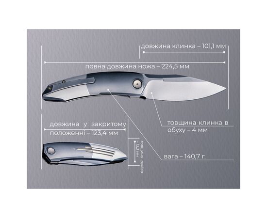 Нож Weknife Sine Wave, Dark Titanium, Darkwash (WE23069B-3), изображение 10 Нож Weknife Sine Wave, Dark Titanium, Darkwash (WE23069B-3), изображение 10