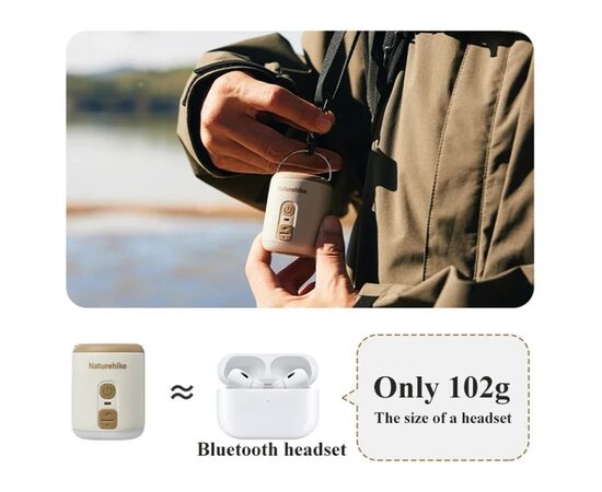 Насос для надувной мебели Naturehike CNK2300DQ022 + нічник + вентилятор, бежевий (6976507665971), изображение 10 Насос для надувной мебели Naturehike CNK2300DQ022 + нічник + вентилятор, бежевий (6976507665971), изображение 10