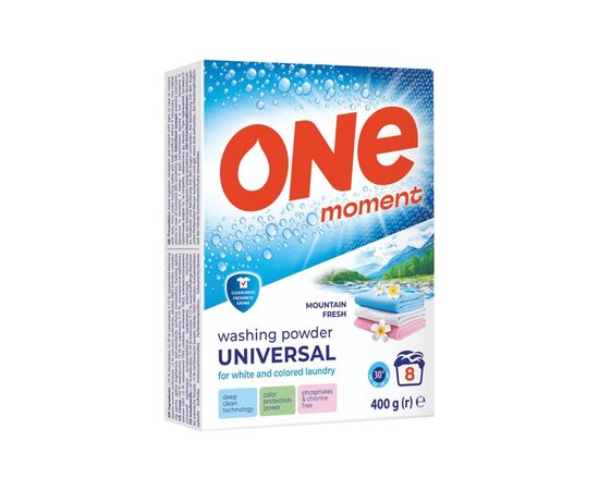 Пральний порошок One Moment Universal Гірська свіжість 400 г (4820178065658)