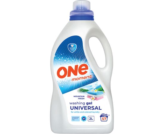 Гель для прання One Moment Universal Mountain Fresh 2 л (4820096036853)