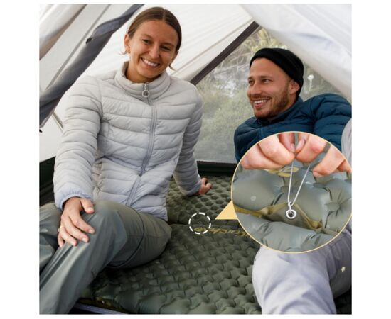 Туристический коврик Naturehike CNH22DZ018 183х58х7 см зелений (6975641888536), изображение 4 Туристический коврик Naturehike CNH22DZ018 183х58х7 см зелений (6975641888536), изображение 4