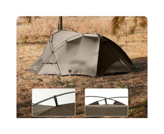 Палатка Naturehike двомісний CNK2300ZP040 коричневий (6976507661799), изображение 6