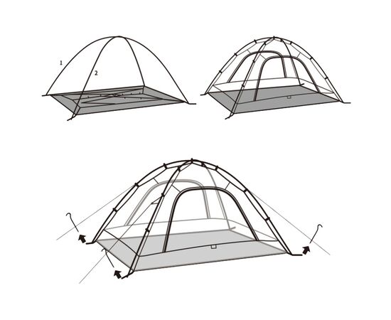 Намет Naturehike двомісний CNK2450WS030 зелений (6975641886976), зображення 5 Намет Naturehike двомісний CNK2450WS030 зелений (6975641886976), зображення 5