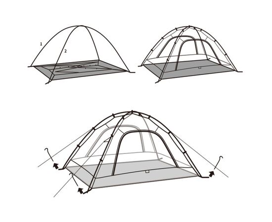 Палатка Naturehike двомісний CNK2450WS030 помаранчевий (6975641887058), изображение 2 Палатка Naturehike двомісний CNK2450WS030 помаранчевий (6975641887058), изображение 2