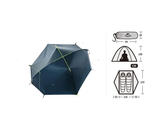 Палатка Naturehike двомісний Tagar NH17T180-J блакитний (6927595716182), изображение 2 Палатка Naturehike двомісний Tagar NH17T180-J блакитний (6927595716182), изображение 2