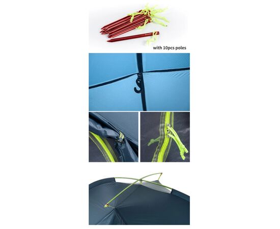 Палатка Naturehike двомісний Tagar NH17T180-J блакитний (6927595716182), изображение 4 Палатка Naturehike двомісний Tagar NH17T180-J блакитний (6927595716182), изображение 4