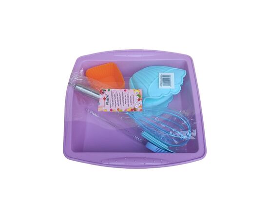 Форма для выпечки Stenson Square Набір 11 предметів (MH-3918 pink), изображение 2 Форма для выпечки Stenson Square Набір 11 предметів (MH-3918 pink), изображение 2
