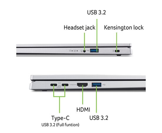 Ноутбук Acer Aspire Go 15 AG15-71P-59CN (NX.J6SEU.00A), изображение 10 Ноутбук Acer Aspire Go 15 AG15-71P-59CN (NX.J6SEU.00A), изображение 10
