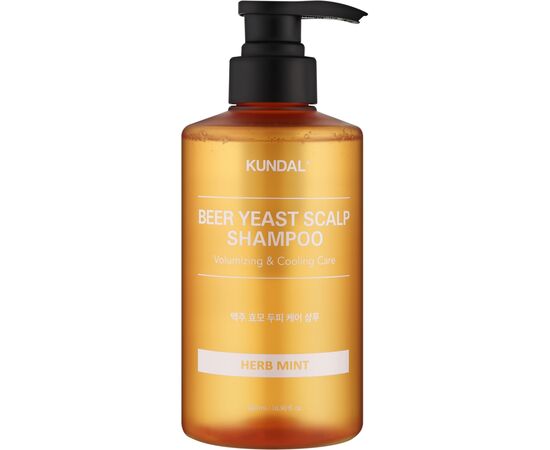 Шампунь Kundal Beer Yeast Hair Loss Relief Shampoo Herb Mint 500 мл (8809693257379)