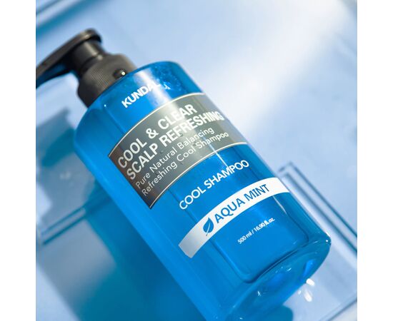 Шампунь Kundal Cool & Clear Scalp Refreshing Shampoo Aqua Mint 500 мл (8809693253265), изображение 2 Шампунь Kundal Cool & Clear Scalp Refreshing Shampoo Aqua Mint 500 мл (8809693253265), изображение 2